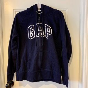 Woman Navy Blue Pullover Hoddie